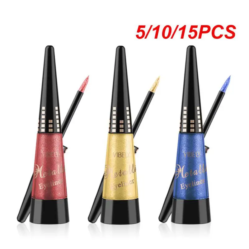 

5/10/15PCS Shiny Eyes Vibrant Colors Fashion For All- Wear Quick Eyeliner Pen Must-have Cult Favorite Waterproof Eyeliner