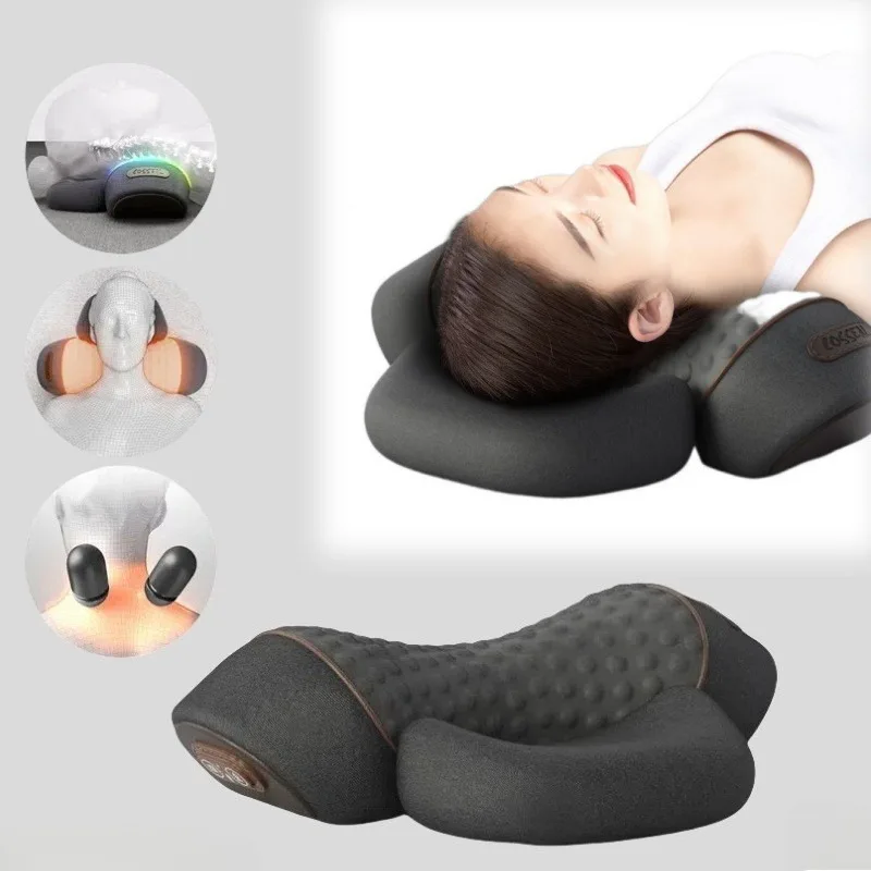 

Soothe-3-in-1 Neck Massager Cervical Pillow Hot Compress Vibration Massage Neck Traction Relax Pillow Spine Support Massager