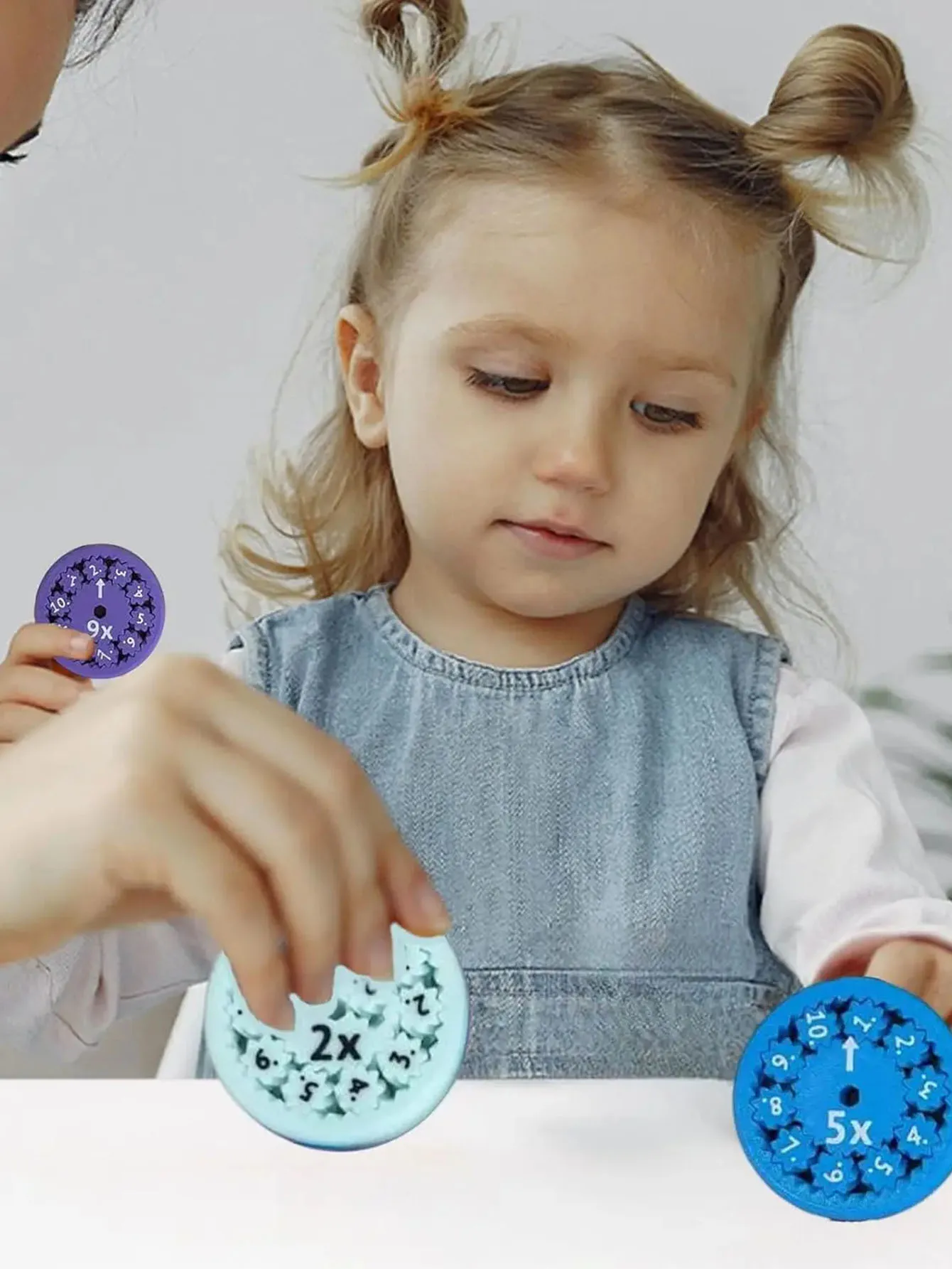 Tables de Multiextrêmes Maths Fidget Spinners pour Enfants, Jouets Rotatifs du Bout des Doigts, Fournitures de Salle d'Irritation, Fuchsia