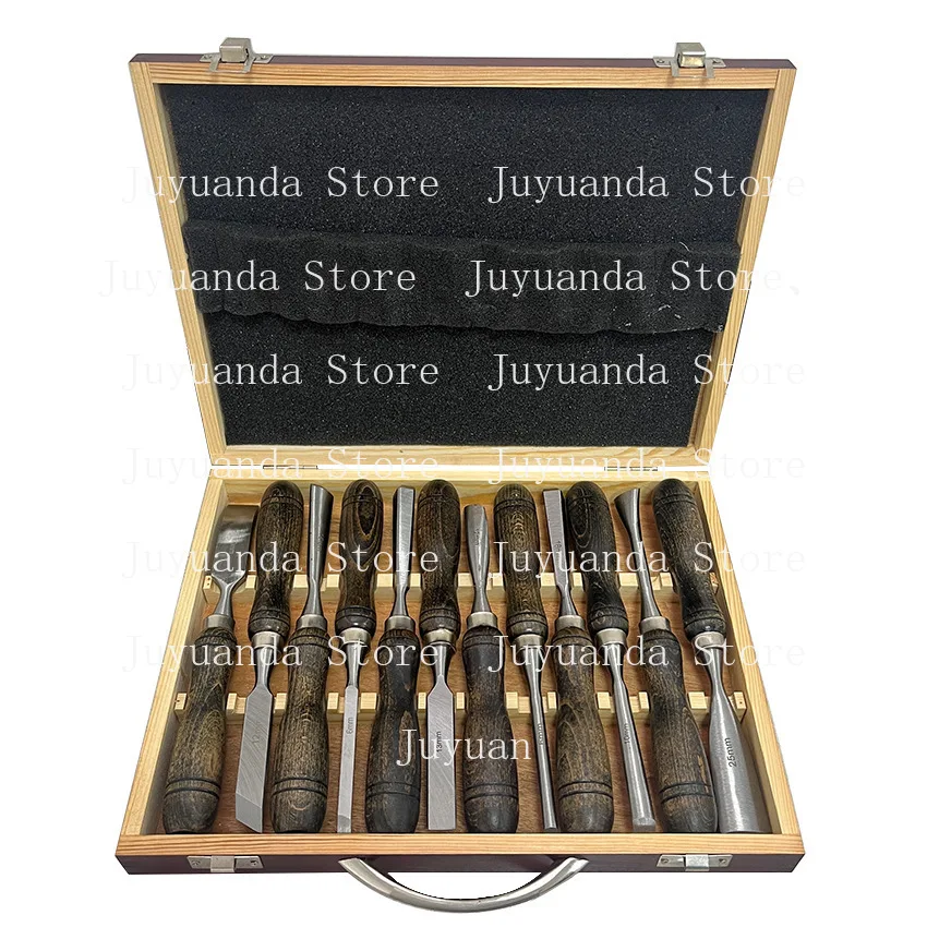 Woodworking tools Woodworking chisel 12-piece set Carving Carving 60CRV Carving