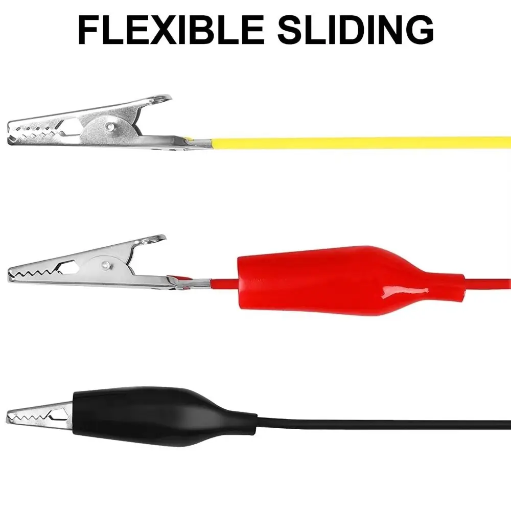 10Pcs Double-ended Alligator Clips Insulated Mixed Colors Crocodile Clips Stamping Welding Test Leads Alligator Clip