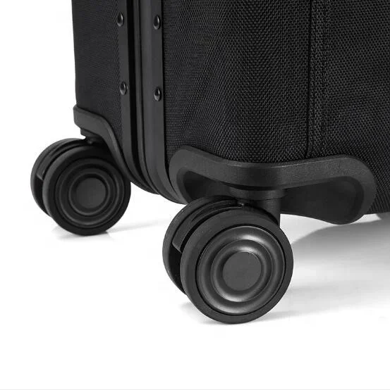 China Factory Ballistic Nylon Omega Shape Bar Handle Trolley Travelling Luggage Bags with 360 Degree Spinner 4 Wheels