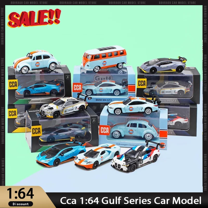 In Stock Cca 1:64 Gulf Series Car Alloy Miniature Ford Gt Volkswagen Beetle Bmw M4 Diecast Model Custom Car Toys Model Kids Gift