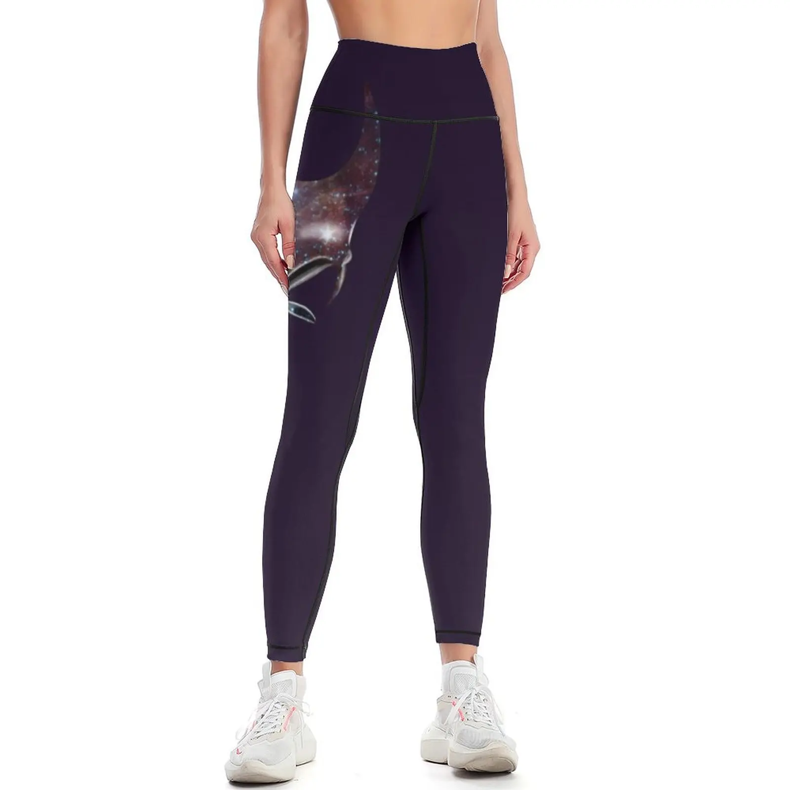 Galaxy Manta Ray Leggings joggers for active wear Fitness's gym clothes Womens Leggings