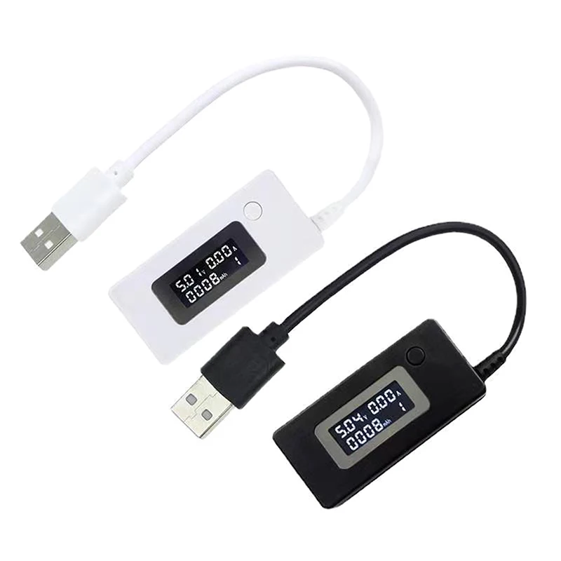 LCD Micro USB Charger Battery Capacity Voltage Current Tester Meter Detector Load Resistor  With Switch Voltmeter Ammeter A4