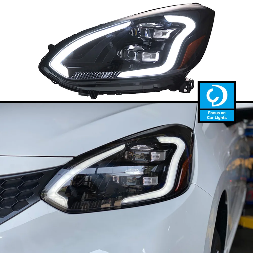 รถด้านหน้าไฟหน้าสำหรับ Honda FIT Jazz 2021 LED ไฟหน้าจัดแต่งทรงผมแบบไดนามิกไฟเลี้ยวเลนส์อุปกรณ์เสริมชุด2PCS