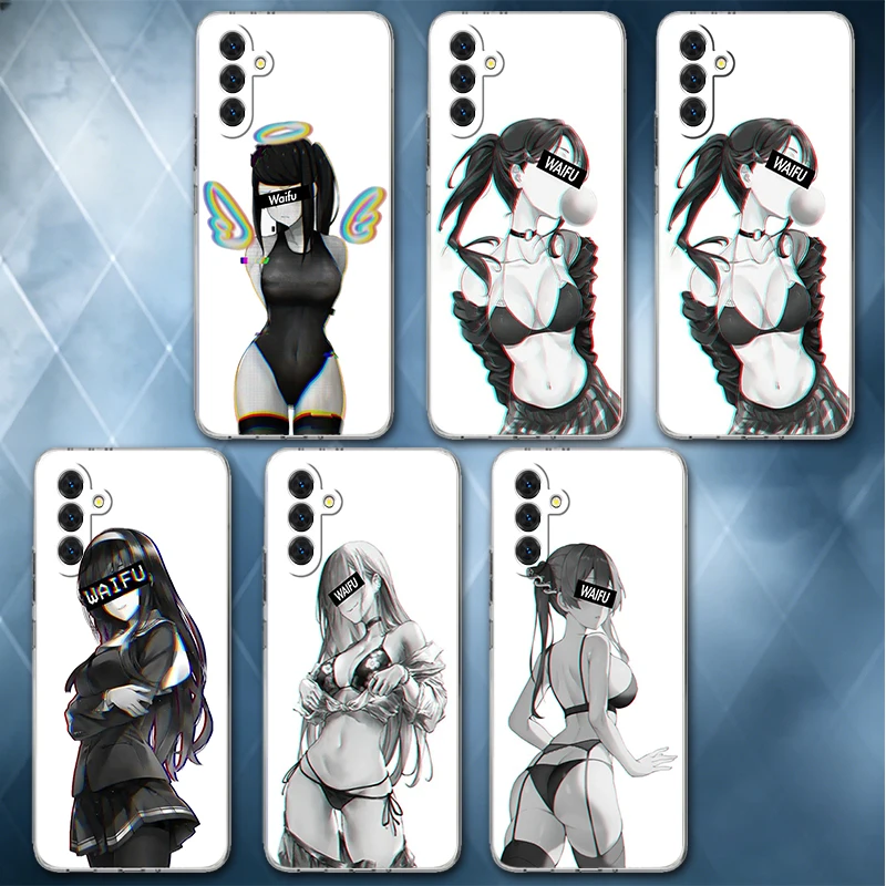 Sugoi Senpai Waifu Kawaii Anime Girl Soft Phone Case For Samsung A57 A17 A56 A16 A55 A15 A54 A14 A53 A13 A52 A12 A37 A36 A35 A34