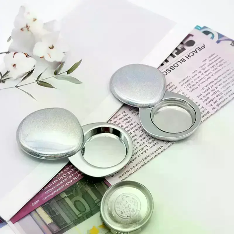Zinc Alloy Solid Perfume Container, Sliding Lid Balm Box, Mini Refillable Metal Makeup Case