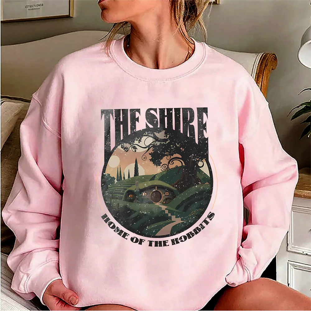 The Shire Middle Earth Map Sweatshirt LOTR Merch The Hobit Tolkien Shirt Baggins Frodo Dark Academia Clothes Bookworm Sweatshirt