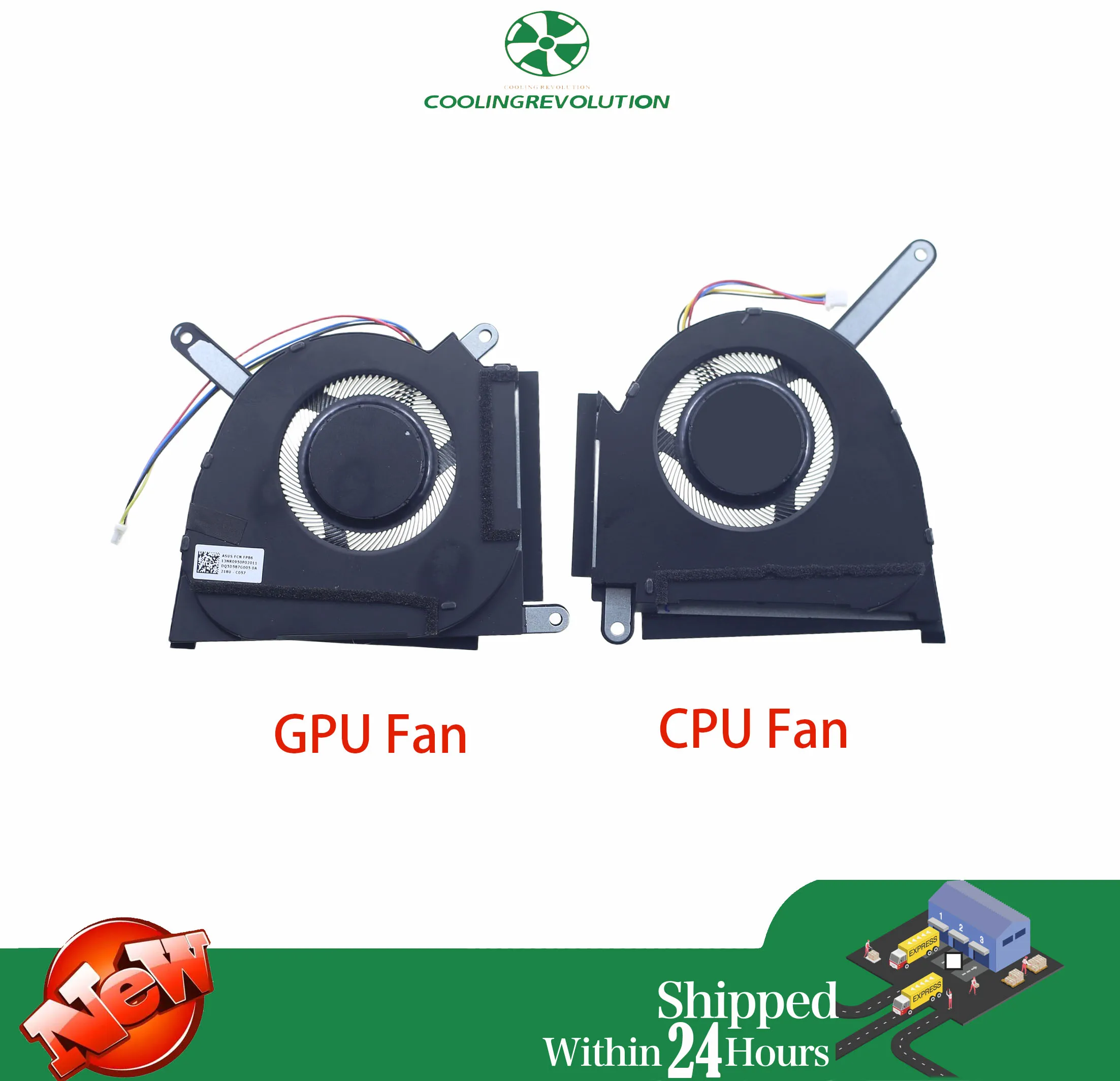 

Laptop CPU GPU Cooling Fan For ASUS TUF Dash F15 FX517ZC GPU RTX3050 13NR0950P01011 13NR0950P02011