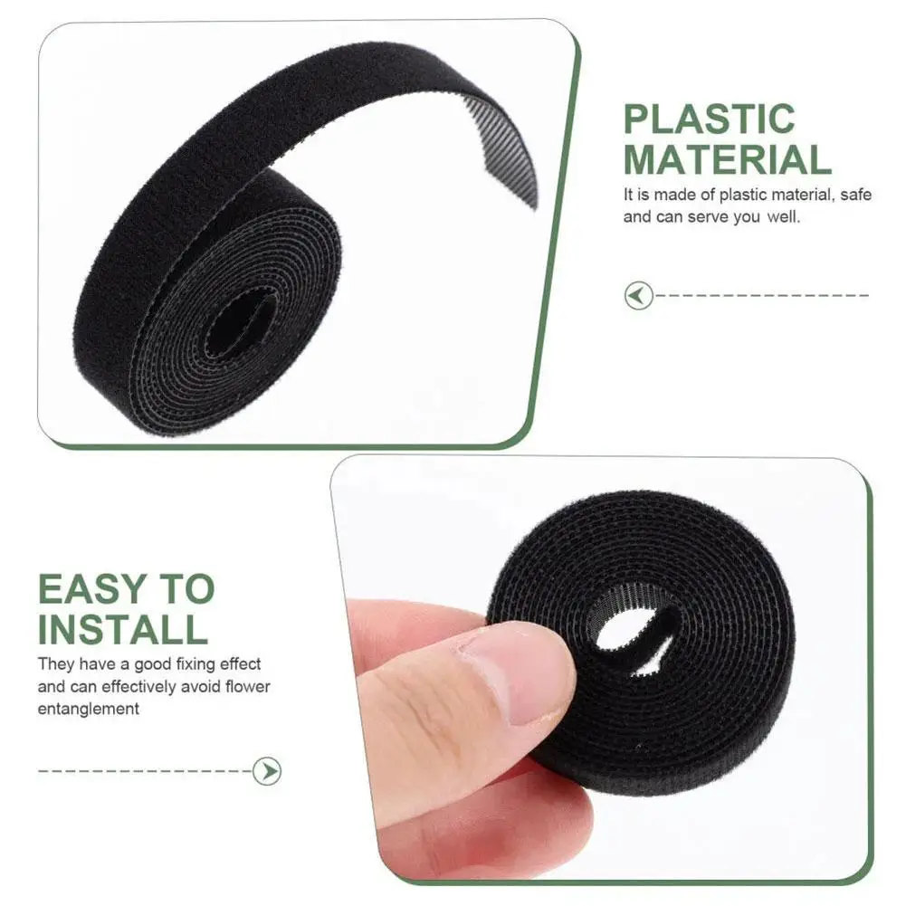 5 m Nylon-Kabelbinder mit Hakenschlaufe, wiederverwendbares Befestigungsband, Kabelbinder, Kabel-Organizer, doppelseitiges Klettband, selbstklebendes Klebeband