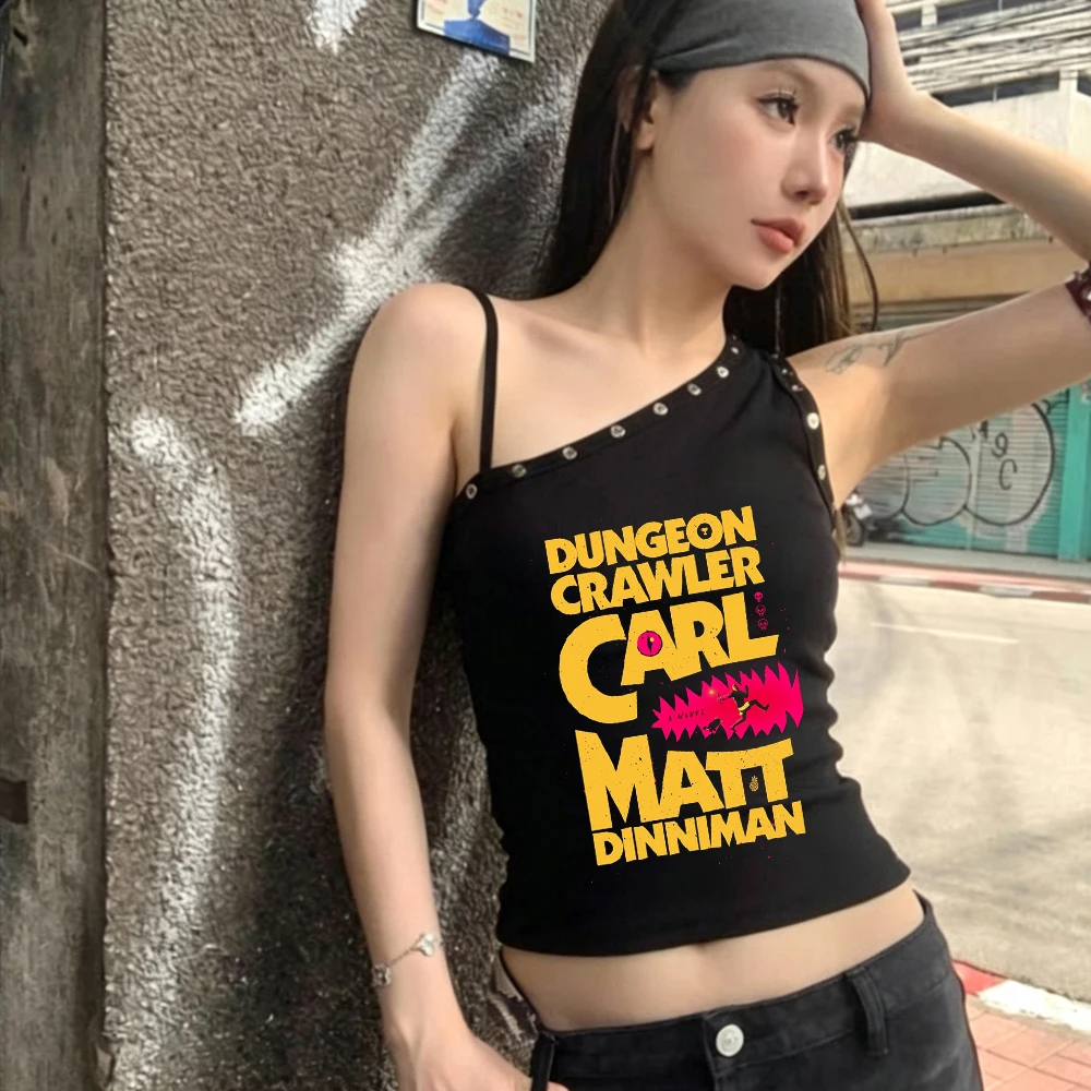Dungeon Crawler Carl crop top shoujo dollette y2k funny top tees anime japanese goth baddie korean fashion