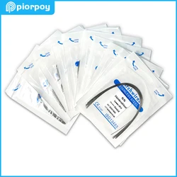 PIORPOY-Alambre de acero inoxidable para ortodontis Dental, 10 piezas, arcos rectangulares redondos, aparatos dentales ovalados de productos dentales