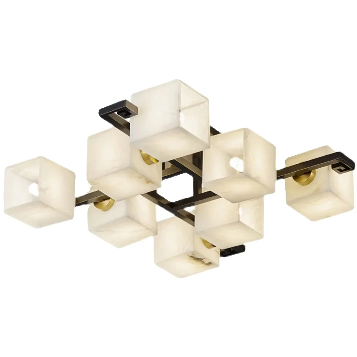 

Modern new Chinese style simple all copper marble living room ceiling designer lamp