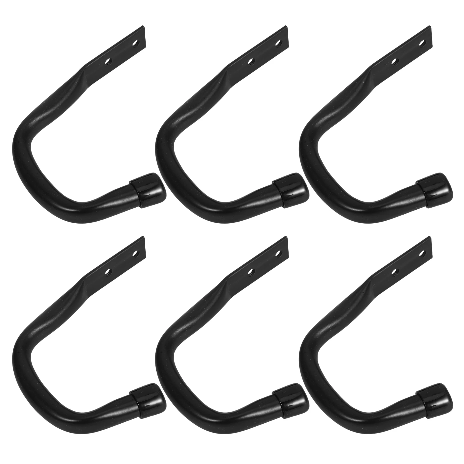 

6pcs Heavy for Garage Heavy Duty Wall Mount Hooks Wall Mount Storage Bike Garage Hooks Hangers Black Wear Resistant