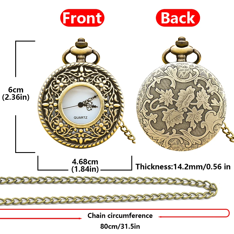 Retro Bronze Steampunk Openwork Flip Quarz Jungen und Mädchen Student Halskette Gedenktaschenuhr