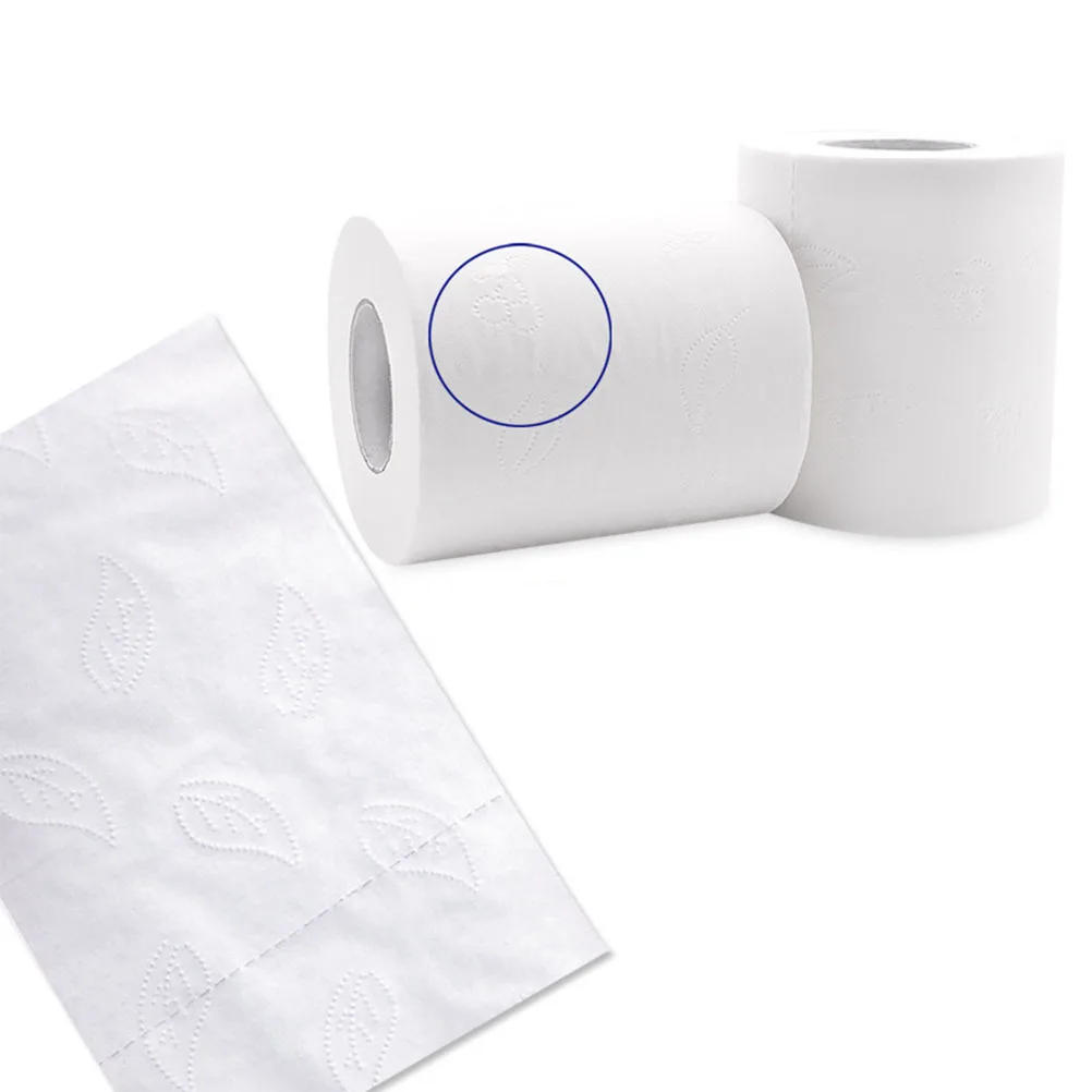 

10pcs 10 Rolls 100G Small Toilet Paper 4-Ply Natural Wood Pulp Soft Eco-Friendly Bathroom Tissue For Home Hotel Use