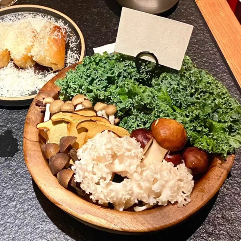 Round Wooden Salad Bowl, Fruit Plate, Tableware, Creative Solid Wood Molecular Cuisine Sashimi Plate, Dessert Plate, Wooden Bowl