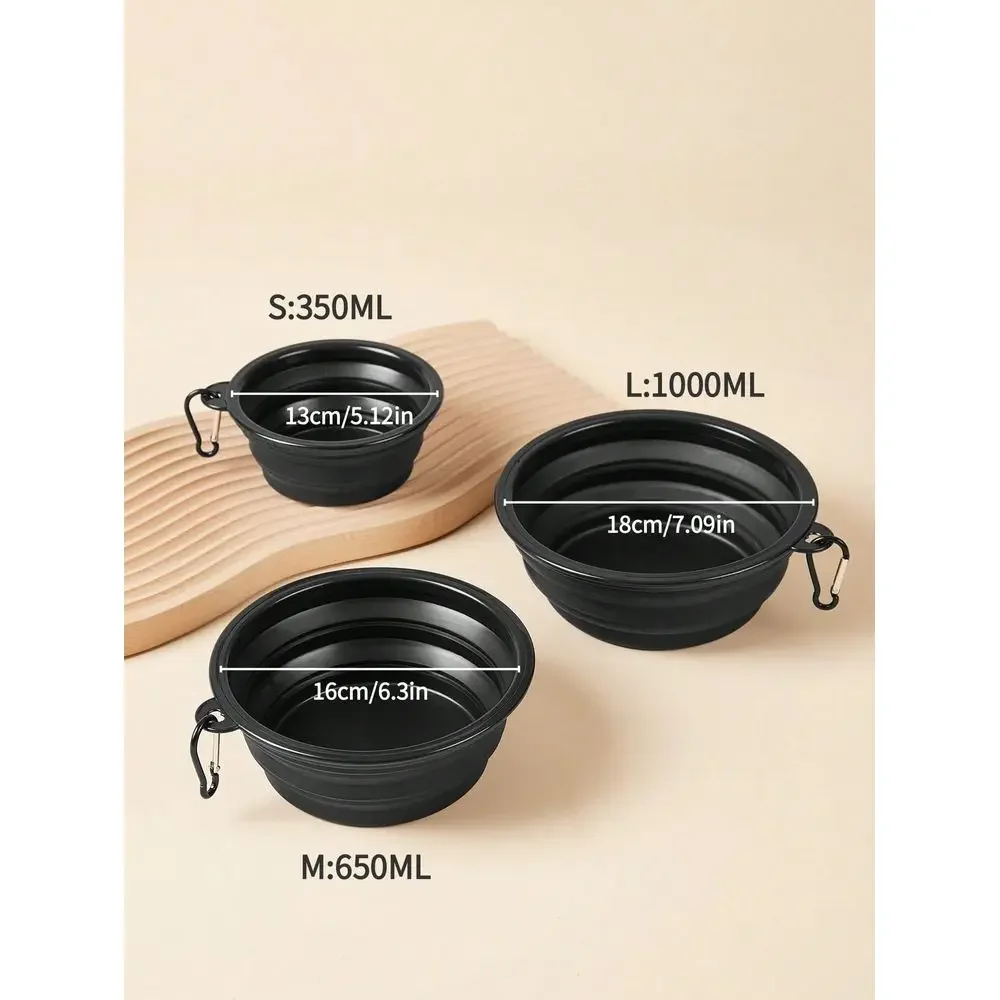 FurStarSolid Foldable Pet Travel Bowl Dog Outing Dog Stuff