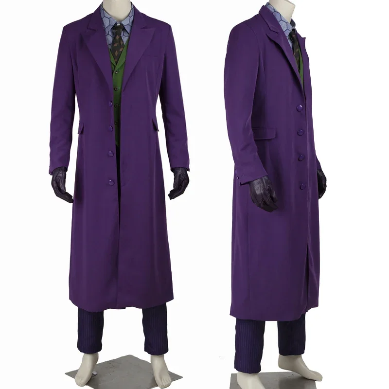 

Movie Cosplay Dark Knight Costume Joker Role-playing Clothing Full Suit With Tie For Fancy Halloween