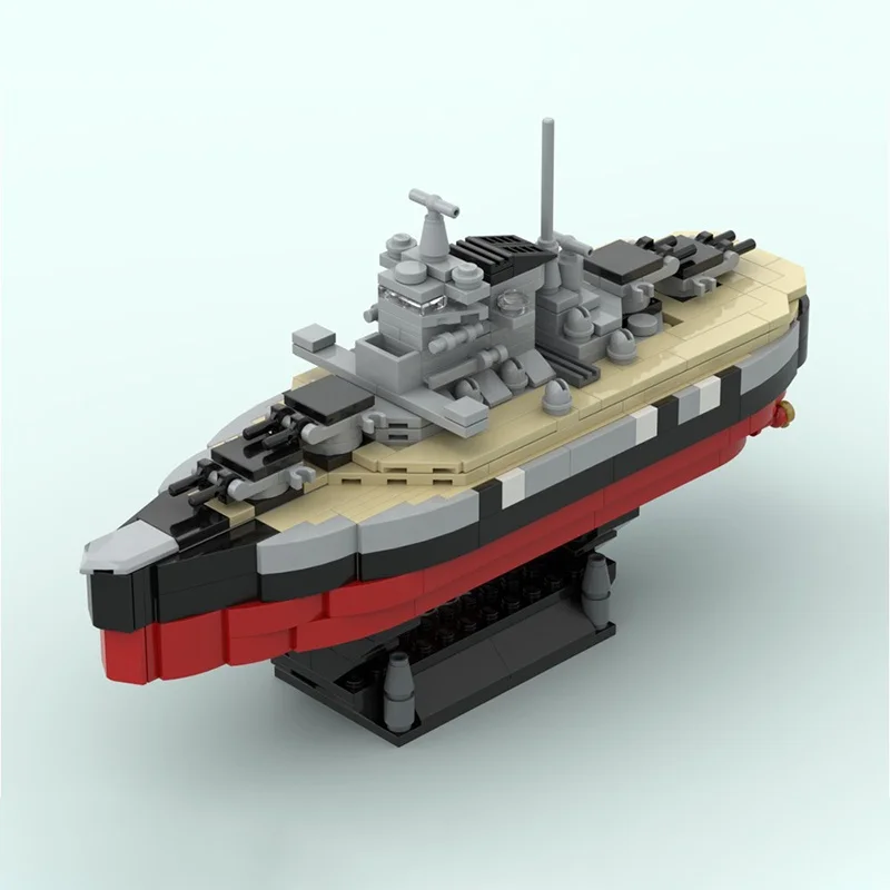 430 قطعة MOC سفينة حربية بسمارك سوبر مشوه نموذج اللبنات العمارة اللعب تجميع DIY بها بنفسك الإبداعية هدية الكريسماس فكرة #5