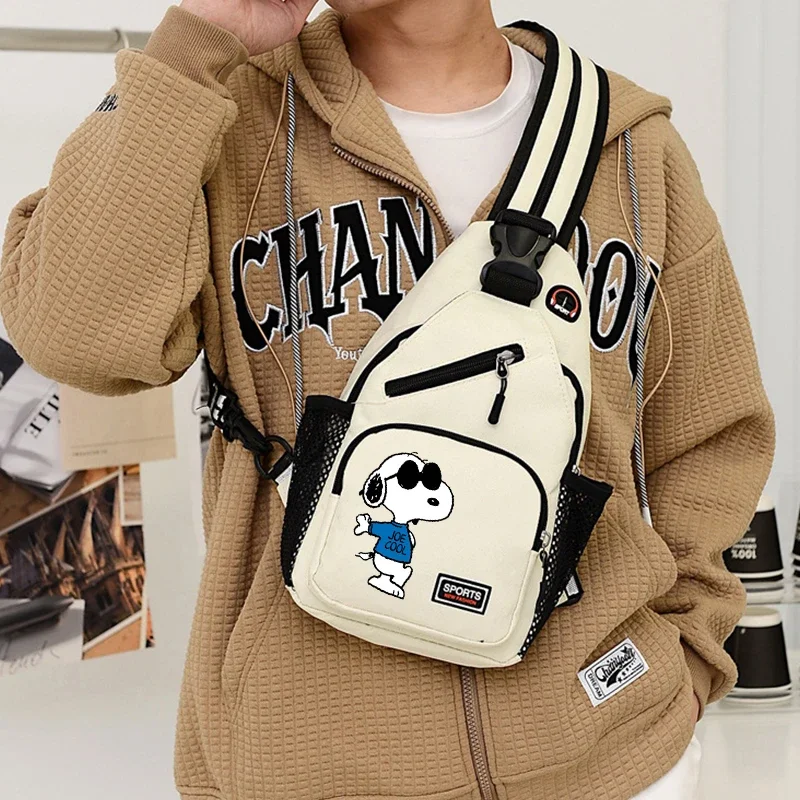 Snoopys Bag Chest Pack Women Men's Korean Version Crossbody Bag Outdoor Children Sports Casual Sling Backpack Trend Gifts