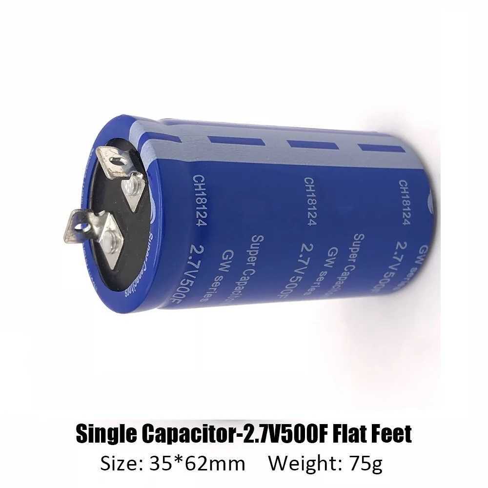 Super Farad Capacitance-2.7V-500F-flat Angle Fixed Angle Capacitor