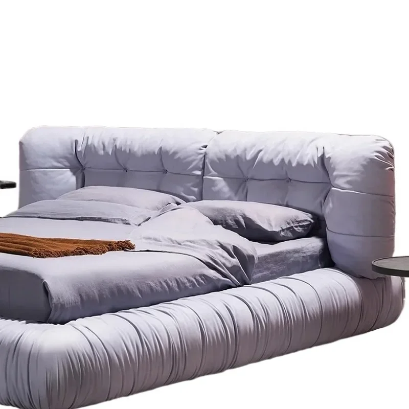 

Cloud bed Italian minimalist technology cloth bed Double wabi sand bed Modern simplicity