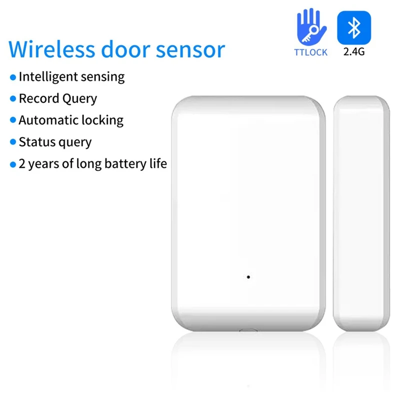 2.4Ghz Wireless TTLOCK Door Sensor Door Contact Detection Windows Open Close Status Works With TTLOCK App Smart Locks