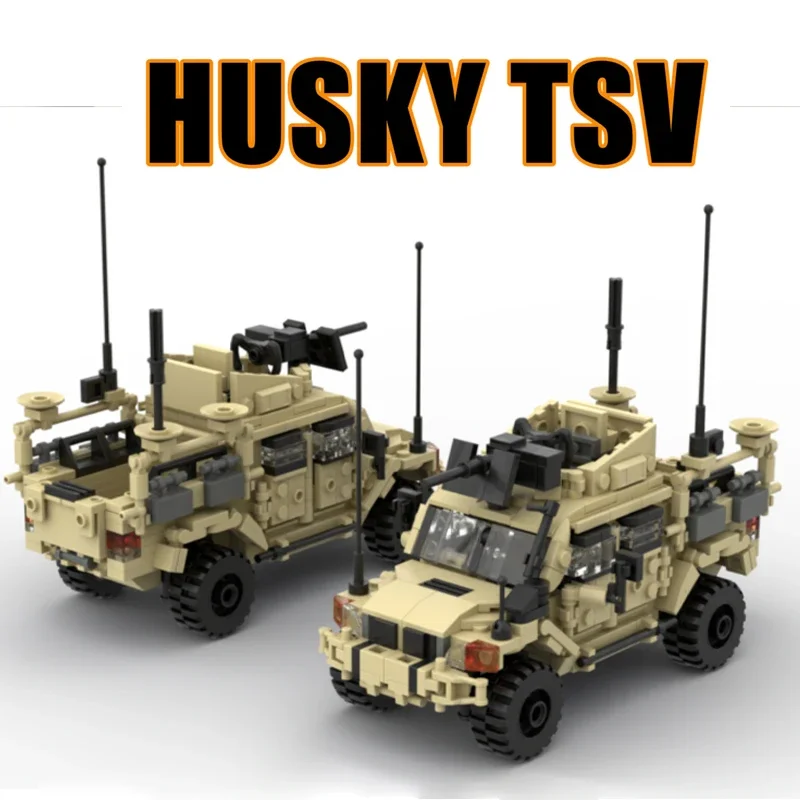 

MOC WW2 Military War Building Blocks Armored Vehicle British Husky TSV Model Armys Soldier Bricks Weapons Accessories Kid Toys