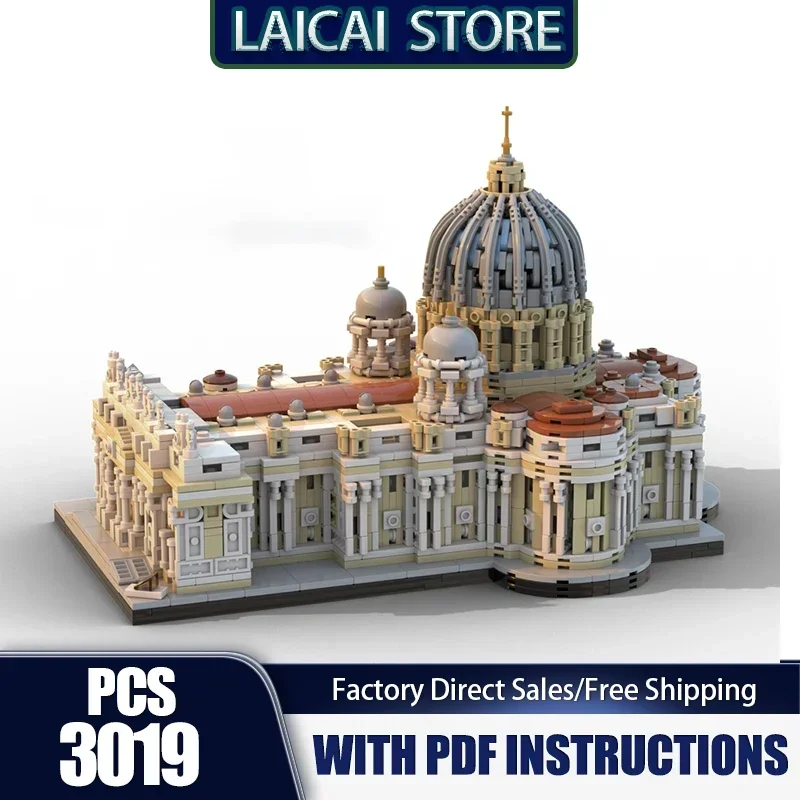 

City Street View Moc Building Bricks Basilica Model Technology Modular Blocks Gifts Toys Medieval Castle Model DlY Sets Assembly