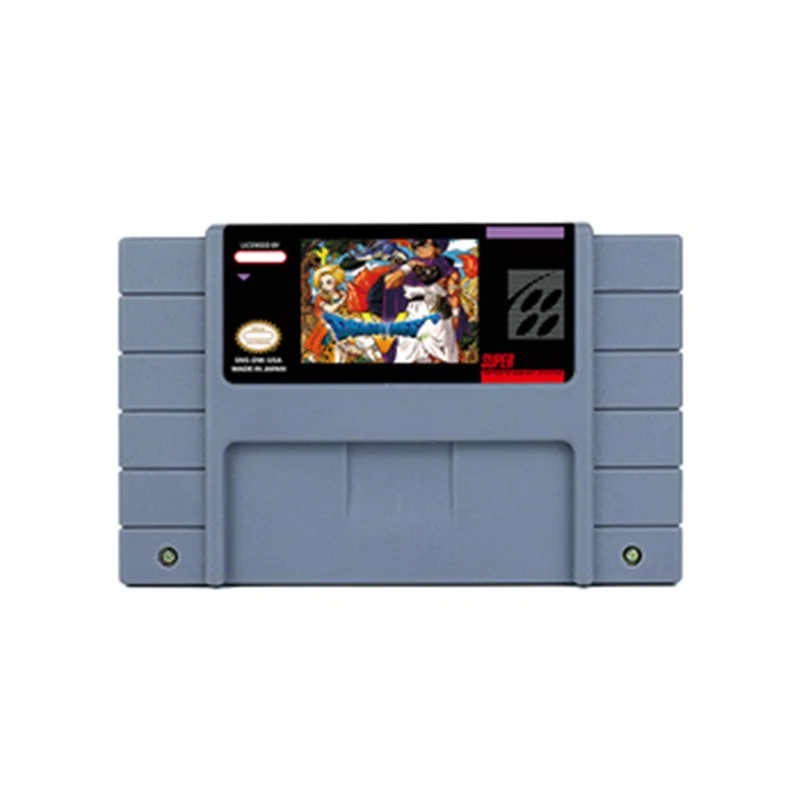 Dragon Quest I e II Jogo para Crianças, Dragon Quest III, Dragon Quest V, Dragon Quest IV, RPG para SNES, EUA, 16, BitRetro Cart