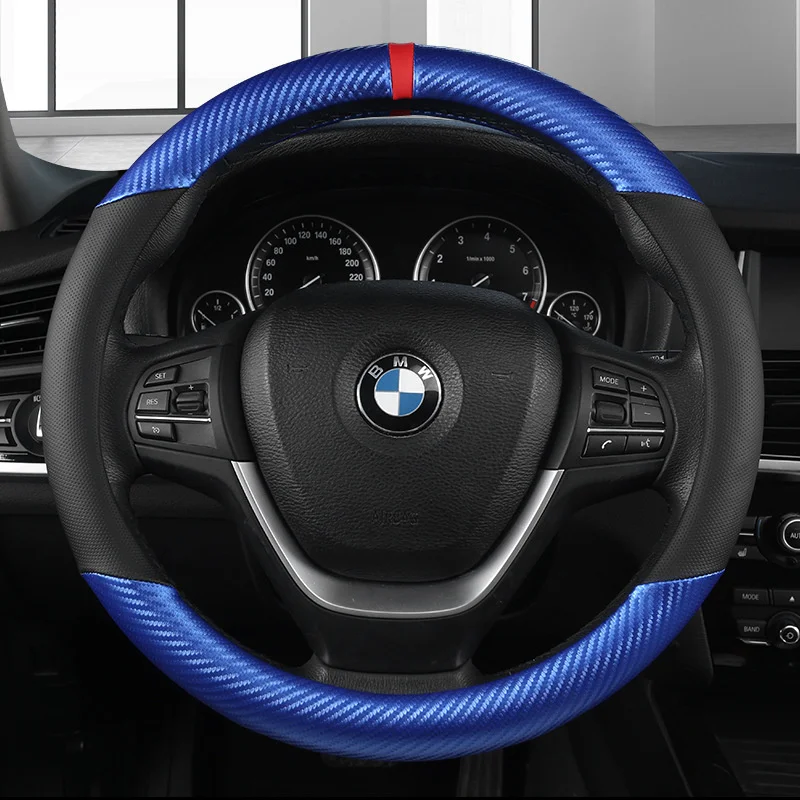 Fashion Universal Car Steering Wheel Cover Breathable Anti Slip Car Decoration Suitable 37-38cm Steering Wheel Cover Accessories