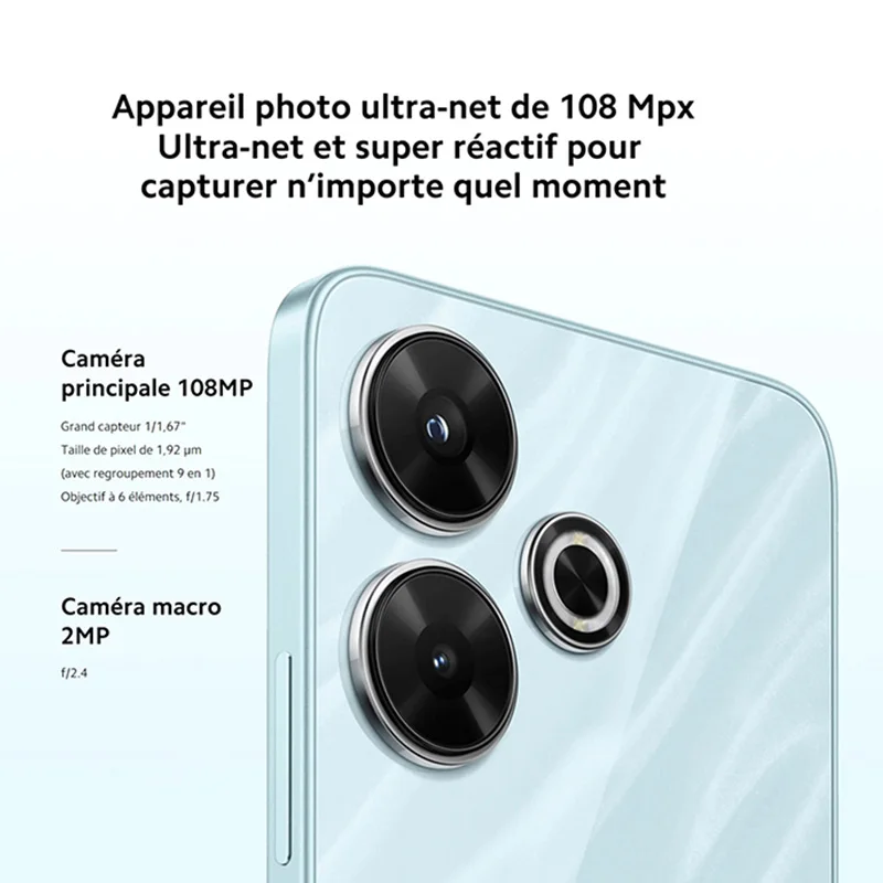 Xiaomi Redmi 13,Téléphones intelligents,MediaTek Helio G91-Ultra, appareil photo 108MP, 5030mA, charge rapide 33W, Écran 90 Hz,Version globale