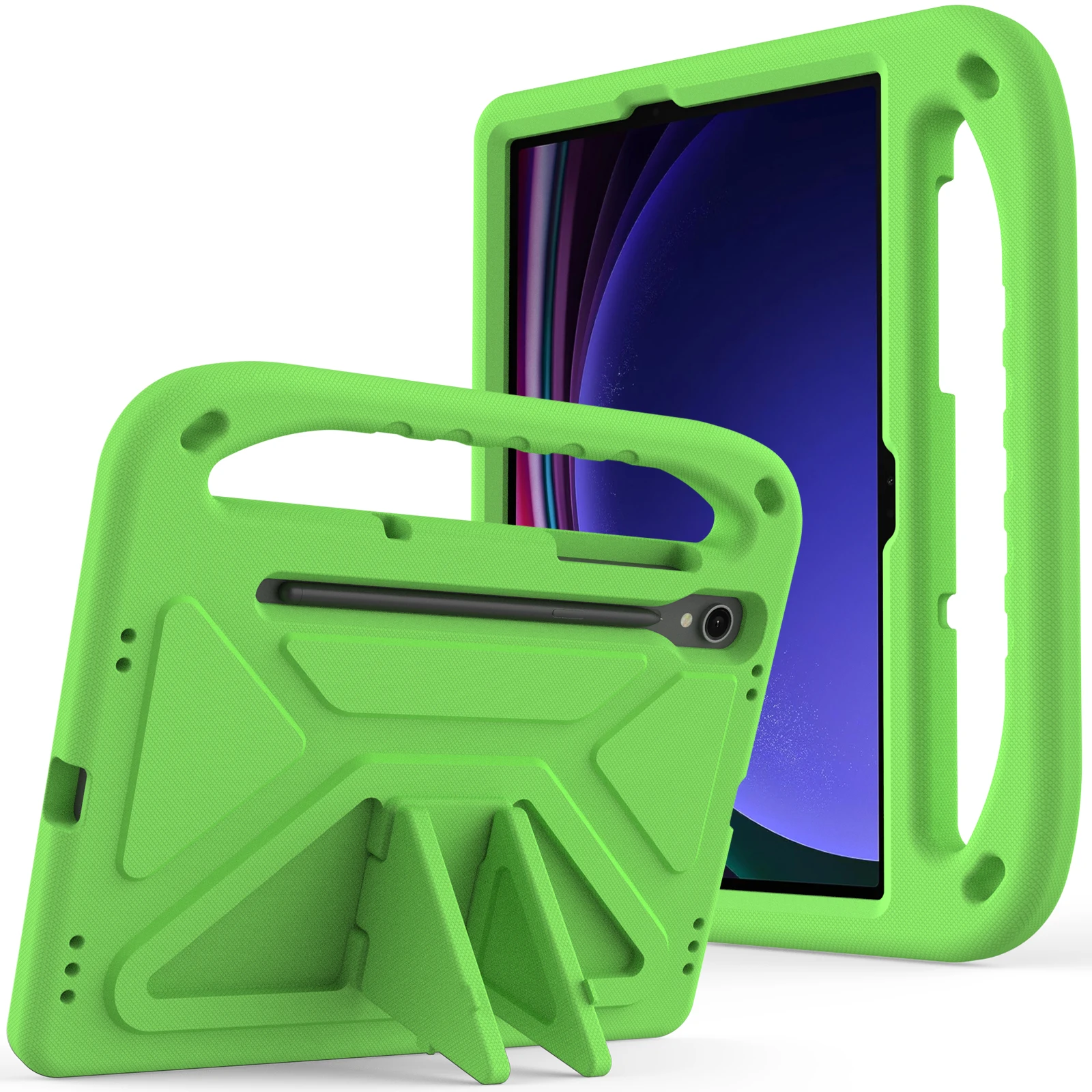 Kids Case For Samsung Galaxy Tab S7 SM-T870 T875 S8 SM-X700 S9 SM-X710 S9FE 11 inch SM-X510 X516 EVA Handle Cover with Pen Slot