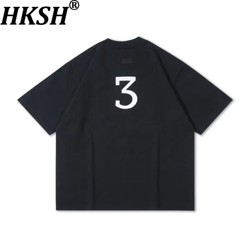 HKSH Spring Summer New Men Tide Trendy Brand Round-Neck Short-Sleeve T-shirt Cotton Loose Fit Tees Chic Ins Fashion Vibe HK21966