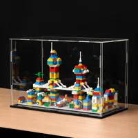1pc Clear Self-Assembled Acrylic Display Box Dustproof Storage Display Cabinet, Suitable for Car Models/Toys/Collectibles 3