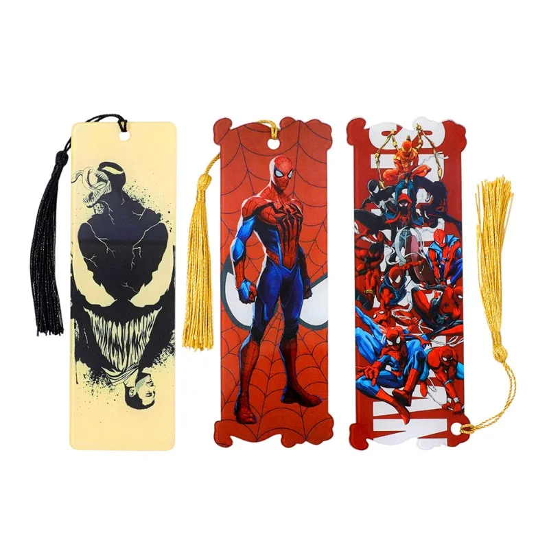 

Spider-Man Acrylic Bookmark for Anime Fans Students Reading Stationery Book Decoration Collectible Gifts Anime Merchandise