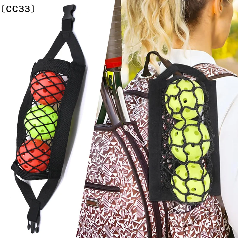 

Сумка для переноски мячей для пиклбола, регулируемая, вмещает 3 мяча, сетчатый чехол для ракеток для пиклбола, прочная, легкая сумка для хранения мячей для пиклбола〔CC33〕