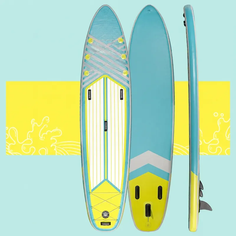 Inflatable Paddle Board Surfboard for Adults Standing SUP Yoga Board Beginner Friendly Double Patented Design Beach Water