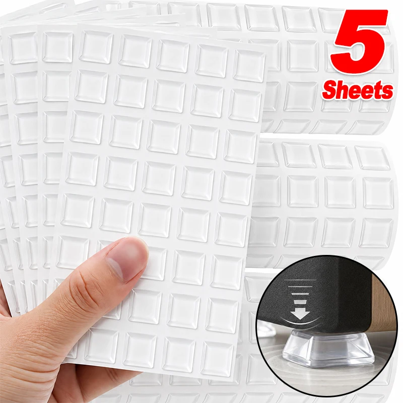 Clear Silicone Bumper Self‑Adhesive Rubber Anti‑Collision Pads Shock Absorbing Buffer for Cabinet Drawer Furniture Protect Pads