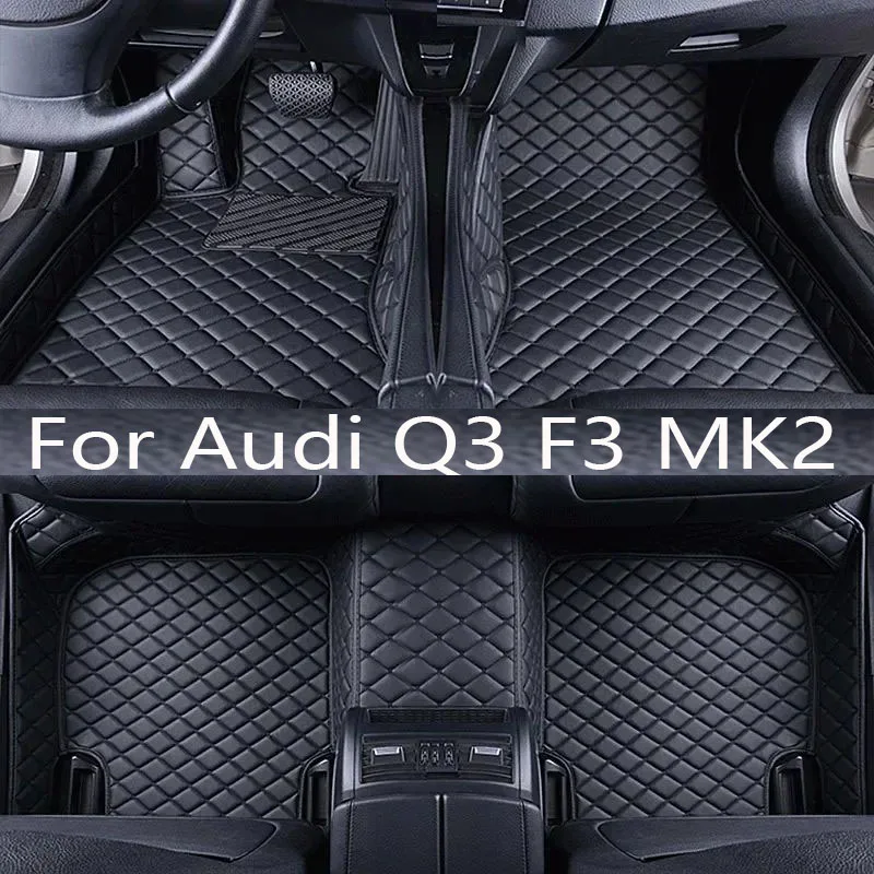 

Car Mats For Audi Q3 F3 MK2 2019~2022 Durable Anti Dirt Rug Auto Floor Mat Luxury Leather Carpet Set Car Interior Accessories