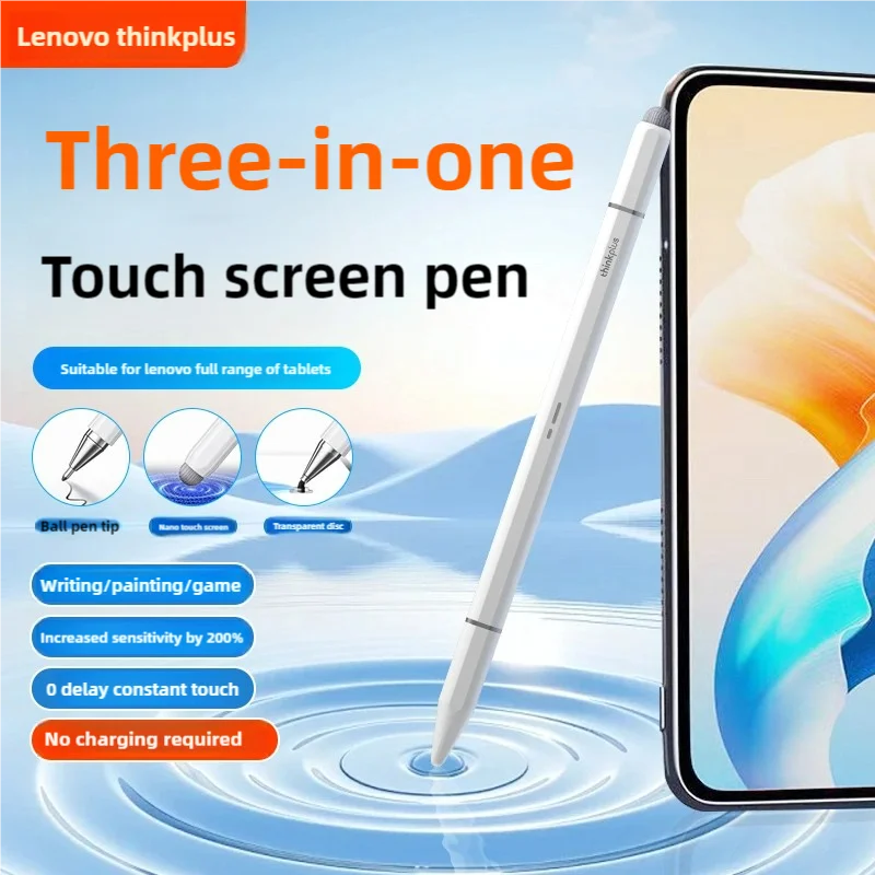 Lenovo Stylus Universa Pen For Android IOS Capacitive Screen For iPad Apple Huawei Xiaomi Samsung Tablet Three Tips Pencil