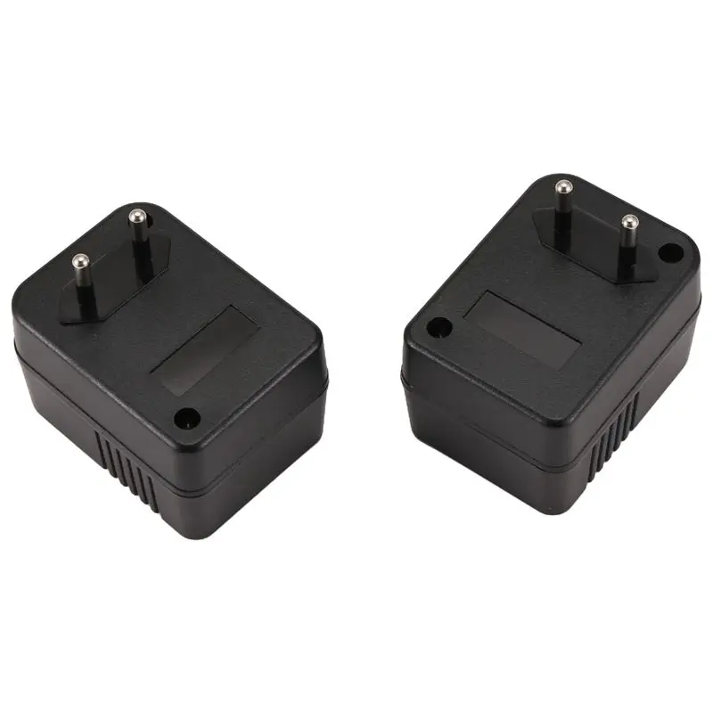 ABXF-2PCS Step Down Transformer Travel Adapter AC220 V To 110V Voltage Converter Voltage Converter Regulator EU Plug