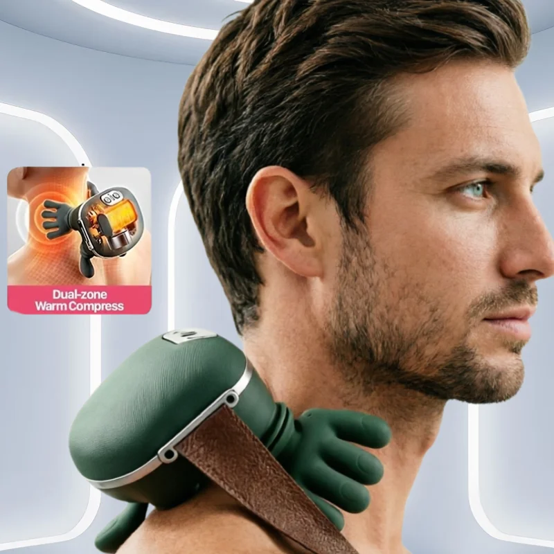 Portable Neck Shoulder Massager, Wireless USB Rechargeable 5 Fingers Deep Tissue Massager for Back Arm Leg, Festival Gift