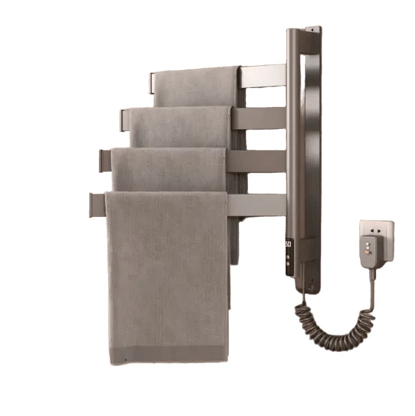 Bathroom APP Smart Automatic Gun Gray Radiators Electric Heating Towel Warmer Dryer Rack Wall Mounted Smart Bath Towel Rack
