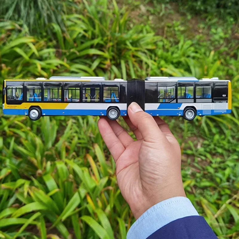 Diecast 1: 64 Scale Foton BJ6180C8CTD Rapid Transit Articulated Bus Alloy Car Model Toy Gifts Souvenir Collection Display