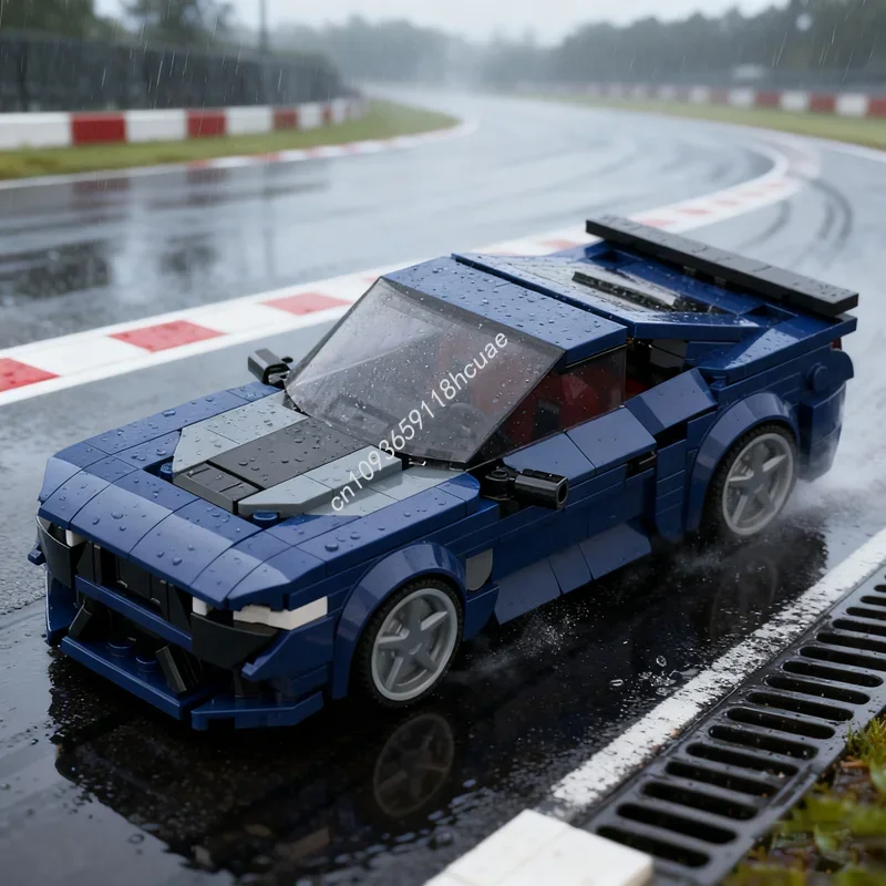 

416 деталей MOC: Модель Ford Mustang Dark Horse, конструктор, архитектурная модель, игрушка для самостоятельной сборки, идея подарка на Рождество, развивающий конструктор