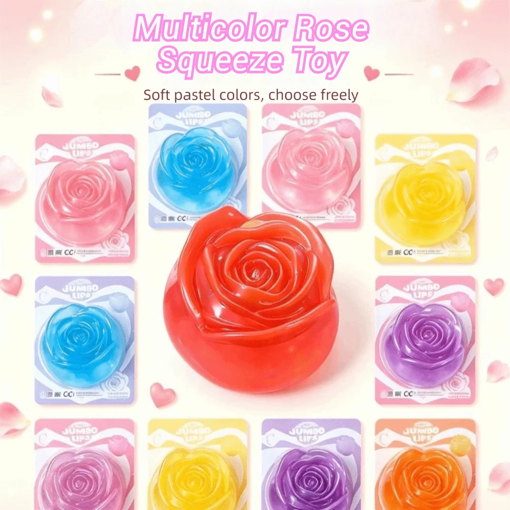 Vent Soft Rubber Squishy Slow Rising Bouncing Rose Shape Squishy Reduce Anxiety Creative Reduce Pressure Fun
