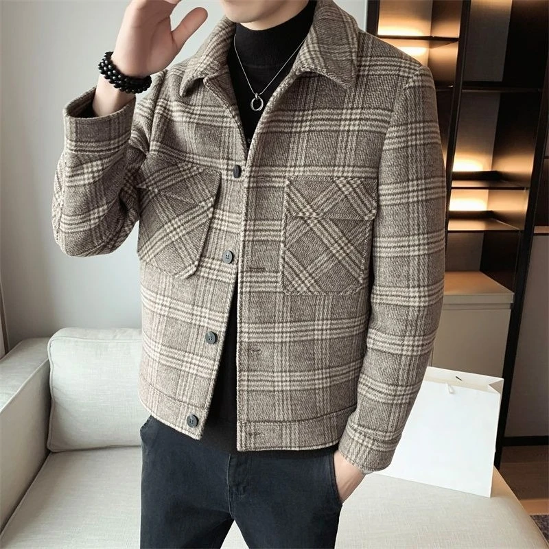 

​Trendy Men's Short Woolen Jacket Autumn Winter 2025 New Release​